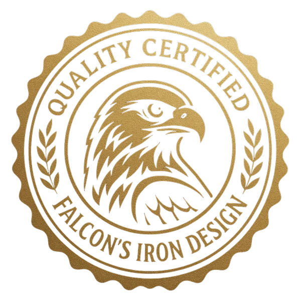 Quality certified — Falcon's Iron Design seal