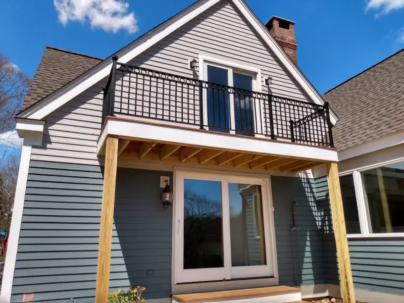 Second floor balcony iron railing